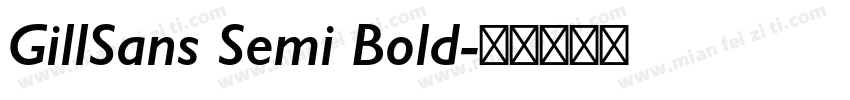GillSans Semi Bold字体转换
